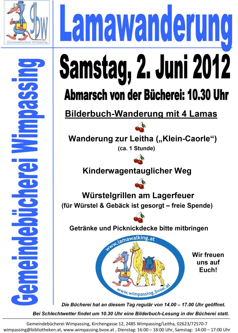 Lamawanderung 2012 Plakat