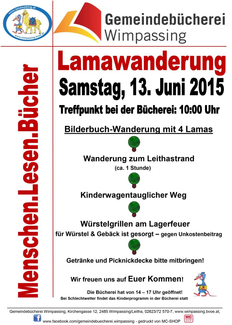 Lamawanderung 2015 Plakat