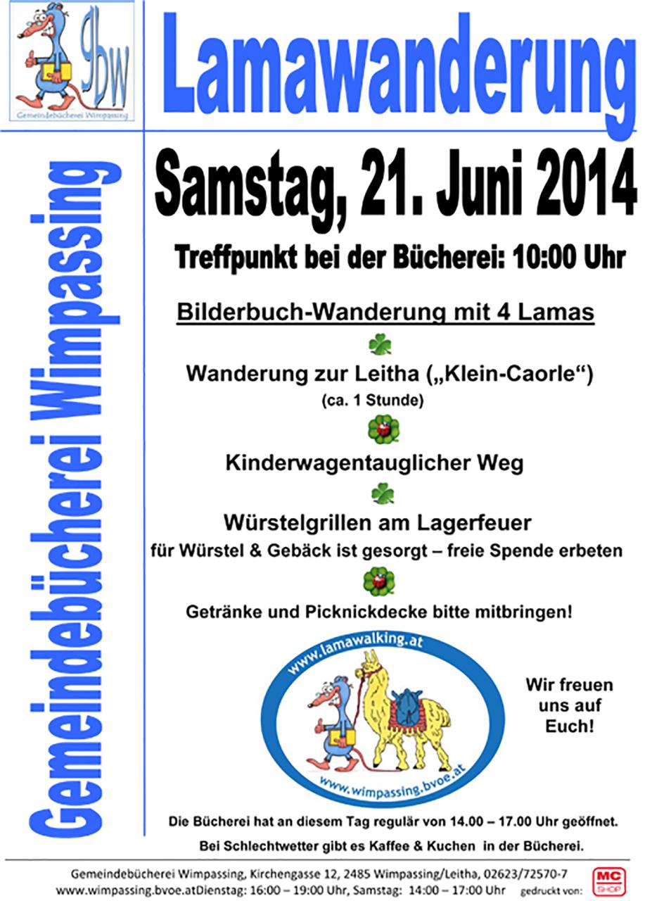 Lamawanderung 2014 Plakat 