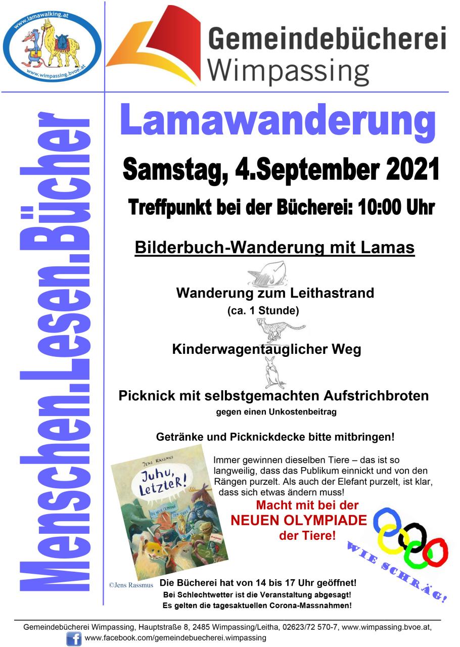 Lamawanderung 2021 Plakat