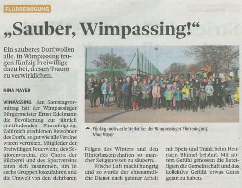 Flurreinigung 2024 - Presse